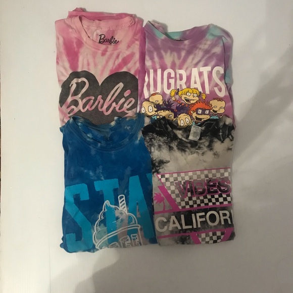 Multiples Tops - Size L Women’ Tie Dye Graphic T-shirts Bundle